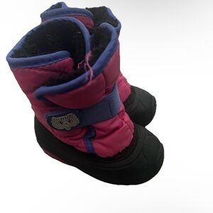 Kamik Toddler Girl Pink And Purple Winter Boots Size 5